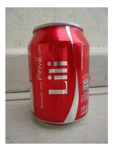 Lata Coca Cola Pequena Vazia Com Nome - Lili (Usado)