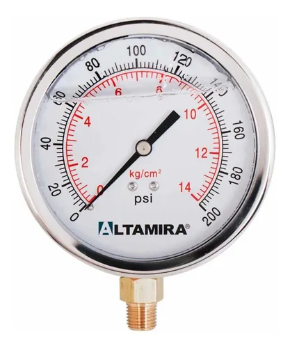 comprar Manometro 0-200psi Glicerina Caratula 2  Conexión 1\u002F4  Macho