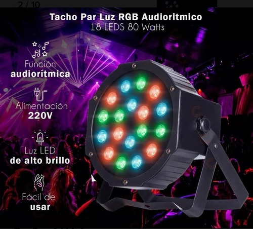  Tacho 18 Led  Genérica  Rgb