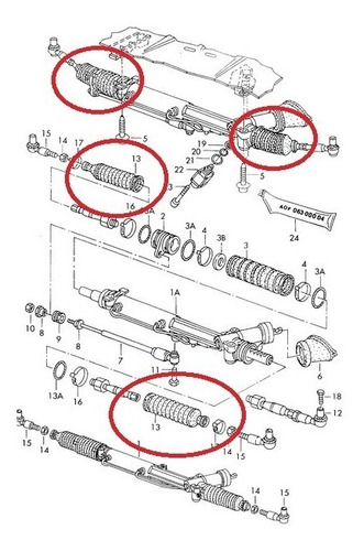 Coifa Da Caixa De Direção Audi A4 1.8 1996 A 2001 Original