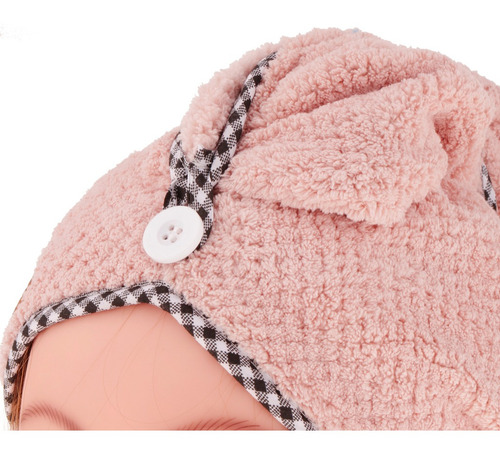 Imagen 4 de 6 de Cómoda Toalla Para Secado De Pelo Turbante De Microfibra