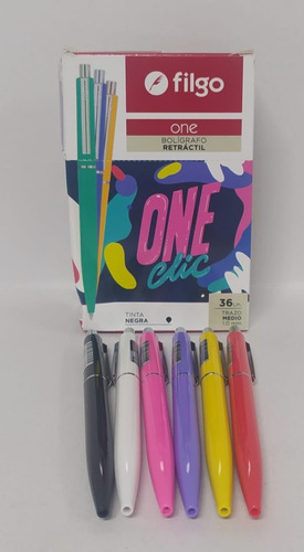 Imagen 1 de 1 de Boligrafo Retráctil One Filgo Caja X 36 Unidades