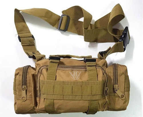 Riñonera Morral Táctico Molle Coyote Bolso