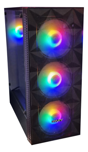 Gabinete Gamer Gravity Gr-82 Vidrio Templado 4 Fanes Rgb