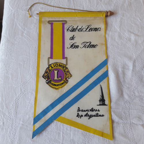 Banderín Club Leones De San Telmo - Lions International