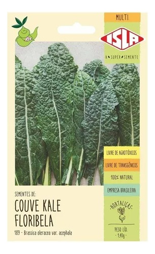 2x Sementes De Couve Kale Floribela Toscana Crocante 1,4g