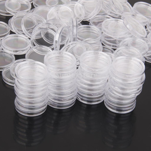 100 Piezas Cápsula Di Monete Transparente De 26 Mm