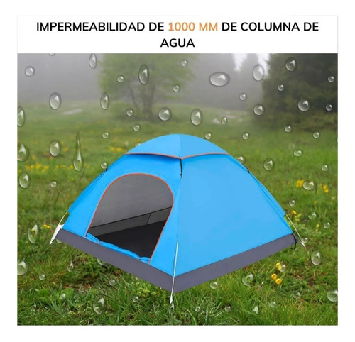 Carpa Para 2-3 Personas 200x200 Color Azul