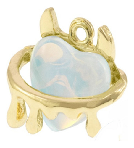Dije Corazon Diablo 13mm Chapa De Oro 14k Bisuteria 10 Pzs