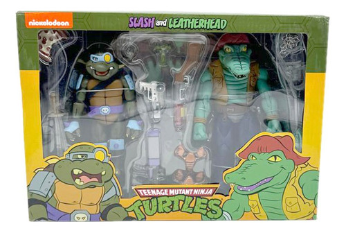 Tmnt Tortugas Ninja Slash Y Leatherhead Neca