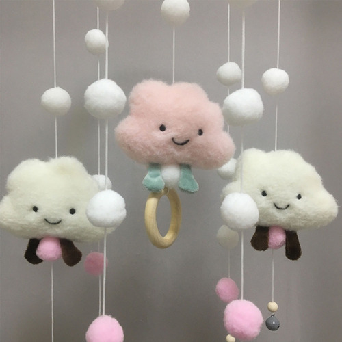Movil Sonajero Decoracion Recamara De Bebe Con Diseno Nube
