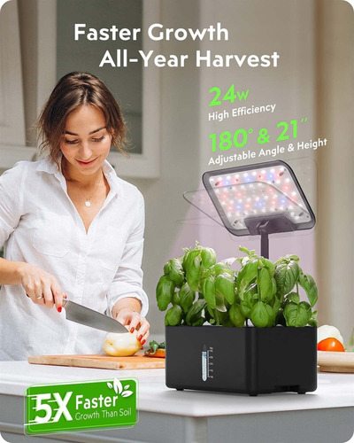 Sistema De Cultivo Hidropónico Con Luces Led Y Bombas