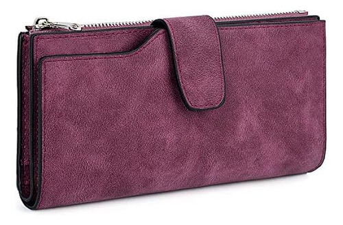Uto Cartera Rfid Para Mujer Pu Cuero Mate Tarjetero Organiza