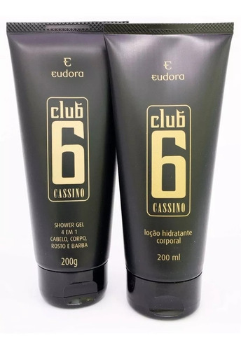 Hidratante Club 6 Cassino Masculino + Shampoo Cabelo E Barba
