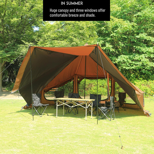 Tipi Tipi De 4 Temporada, Carpa Caliente Con Dosel, Habitaci