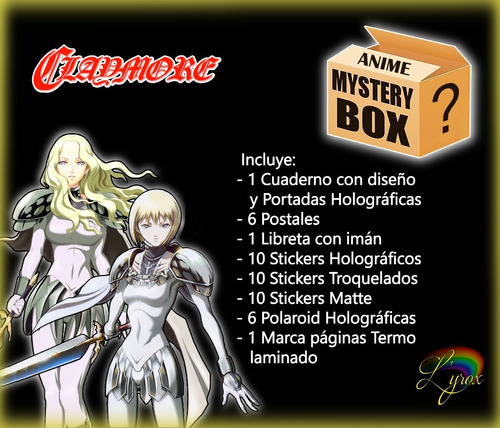 Caja Misteriosa Anime Claymore Mistery Box Envío Gratis