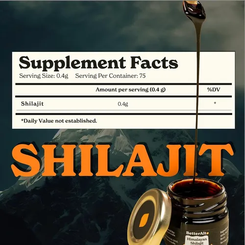 Shilajit Puro Del Himalaya - Resina 75 Porciones - Betteralt