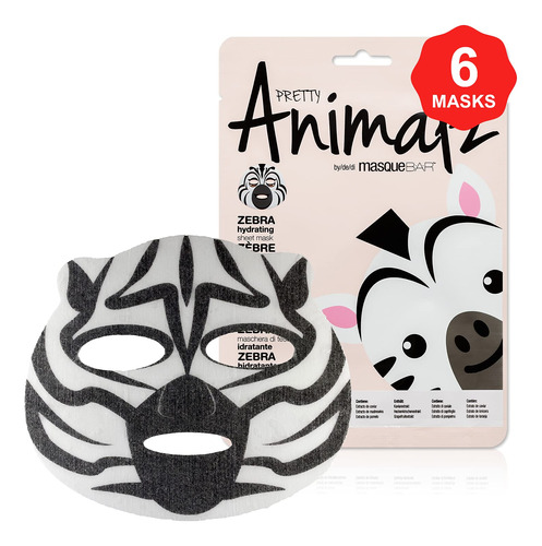 Masque Bar Pretty Animalz - Mascara Facial De Cebra, Hidrata