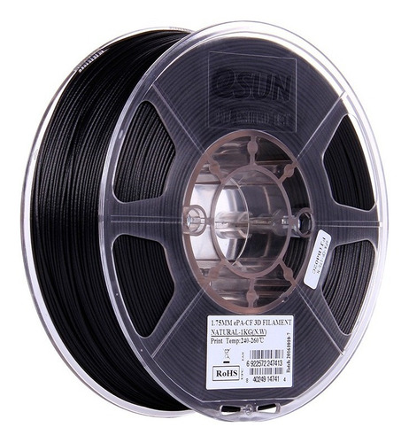 Filamento Esun 1.75 Mm Nylon Fibra De Carbono