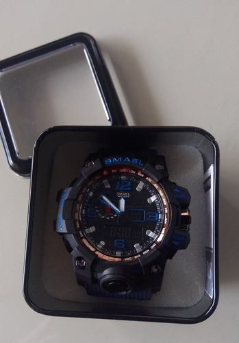 Reloj Caballero Smael 1545 Camuflajeado Contra Agua Alarma L