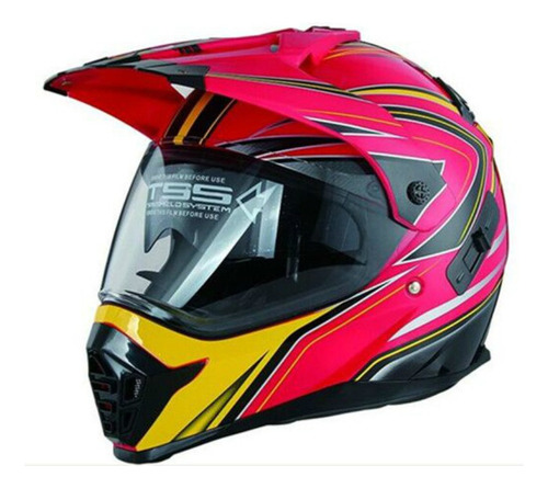 Casco De Motocross De Lente Dual Canal De Televisión