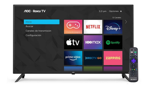 Imagen 2 de 11 de Aoc Roku Tv Led 39 Hd Smart Tv