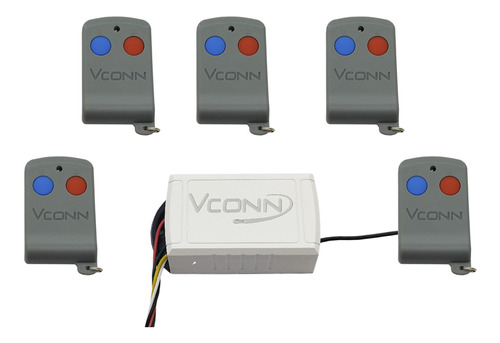 Kit 05 Controles Remotos + 01 Receptor 1 Canal Vconn/ikseg