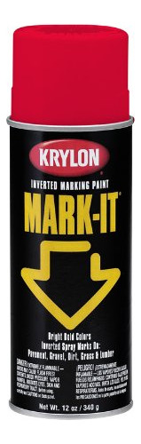 Krylon Rdmi1001 Mark-it Invertida Spray Color Rojo 12 Onza