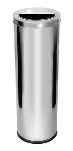 Lixeira Aço Inox 30 Litros Com Aro Meia Lua