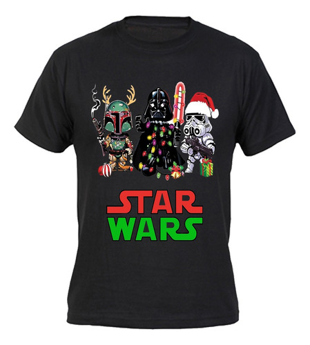 Polera Star Wars Mini Personajes Navideños 2023