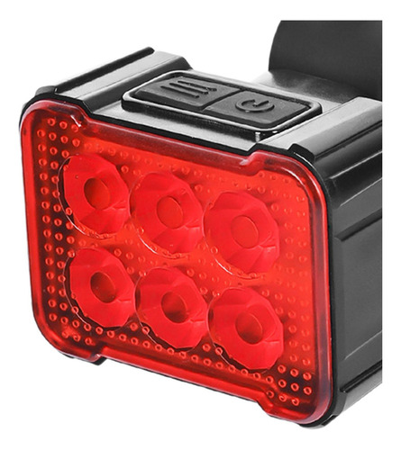 Luz De Bicicleta Luz Trasera 6 Cuentas De Lámpara Luz Roja
