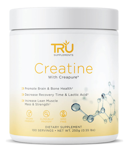 Tru Creatina | Creapure Patentado 100% Puro | Aumenta La Fue