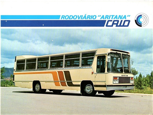 Imagem 1 de 2 de Folder Propaganda Onibus Rodoviario Aritana - Caio - Anos 80
