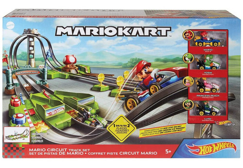 Hot Wheels Mario Kart, Pista De Circuito Bundle, Pista De Ju Color Multicolo