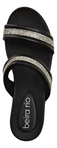 Sandália Casual Feminino Tiras Com Strass Beira Rio
