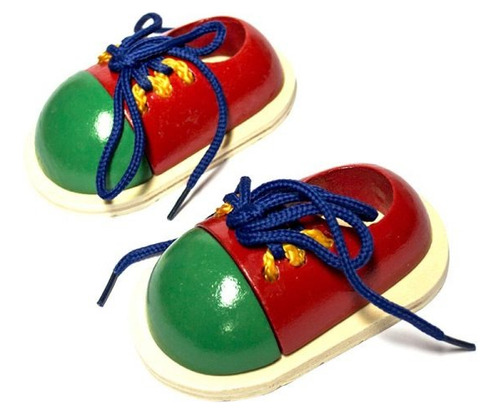 Zapato Didáctico Juguete Madera Niños