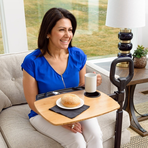 Bastón Para Sillón Con Charola Giratoria Multiusos