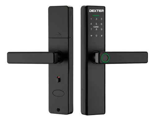 Cerradura Manija Inteligente Huella Digital Bluetooth Dexter Smart Locks Pp120 Negro