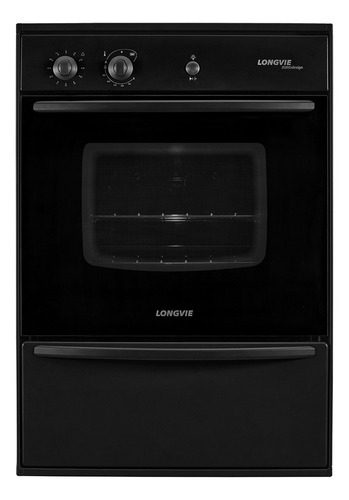 Horno a Gas Longvie H14600g con Cajón Parrilla de Empotrar color Negro