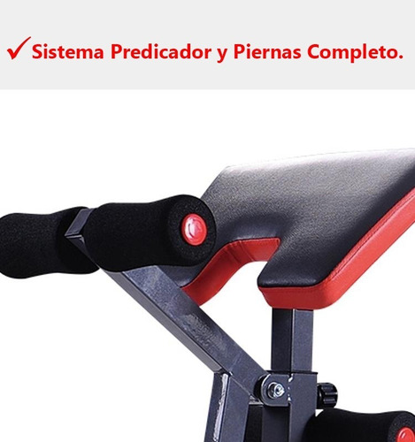 Imagen 3 de 6 de Banco Para Pesas Multifuncional Profesional + Rack 250 Kg
