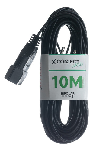 Extensão Connect Hard 10a 10 Metros Bipolar Preto Fiolux
