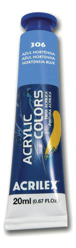 Tinta Acrílica Acrylic Colors -azul Hortência 306 - Acrilex