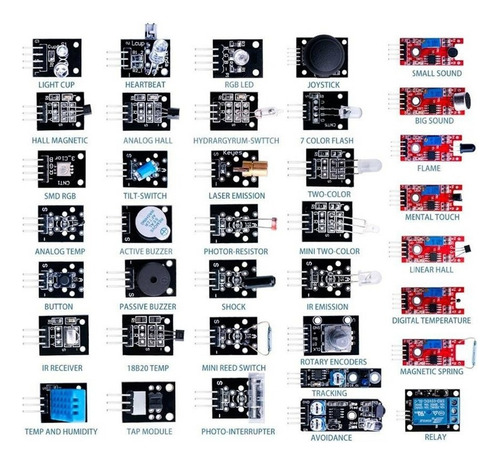 Kit 37 Sensores Para Arduino, Pic Y Raspberry