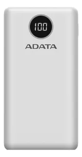 Adata Power Bank Cargador Portatil Celular P20000qcd Colores Color Blanco
