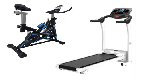 Combo Caminadora Trotadora + Bicicleta Estatica Spinning Gym