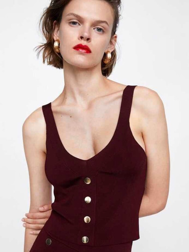 Top Tejido De Punto Zara
