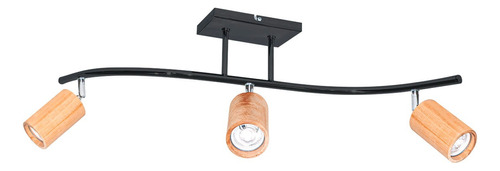 Lampara Techo Moderno 3 Luces Cilindro Movil Led Gu10 Deco Color Negro Gioluce 3892-3-BL/NE