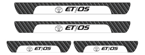 Kit Adesivo Toyota Etios Soleira Resinado Carro Sol13