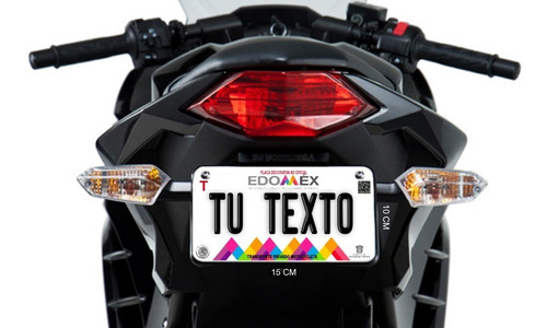 Placas Para Moto Personalizadas Estado Nombre Logo