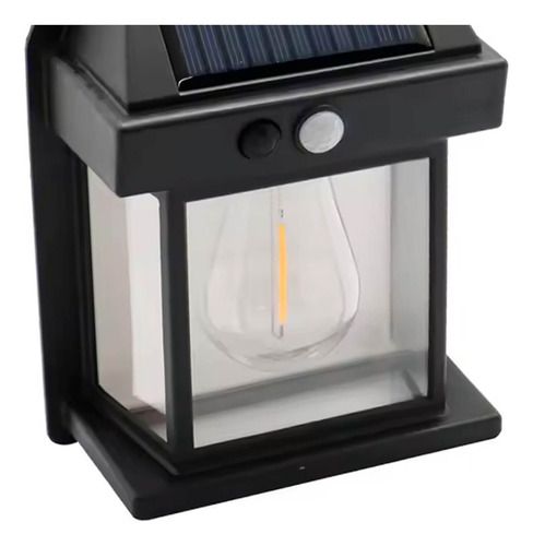 Luminária Luatek LKY-0041 com Placa Solar Inteligente Externa a Prova D'agua Preto Luz Amarelo 127V